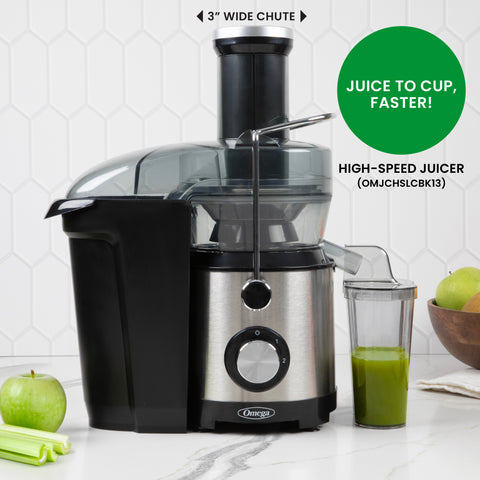 Omega High Speed Juicer with Large Chute