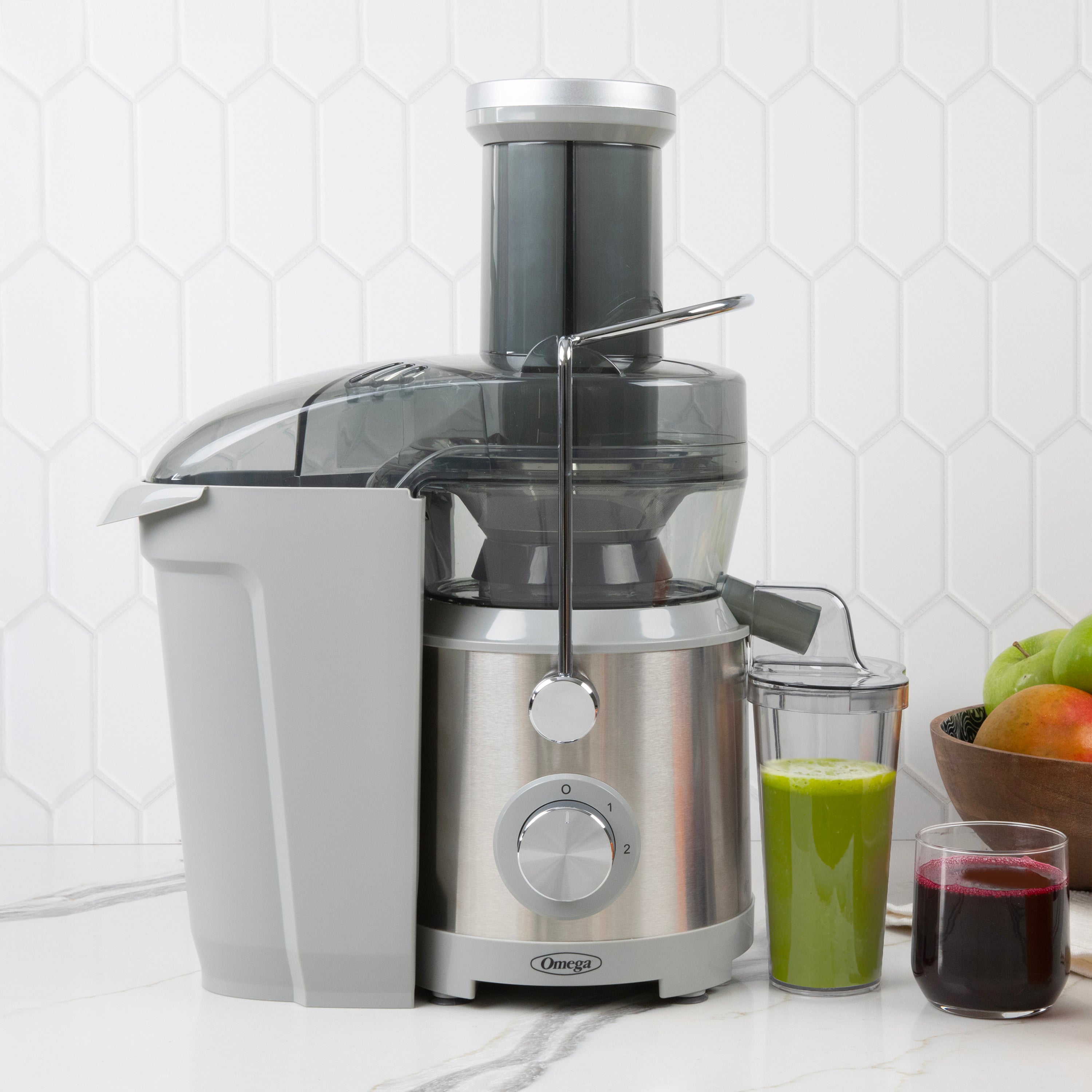 Omega High Speed Juicer with Extra Large Chute, in Black