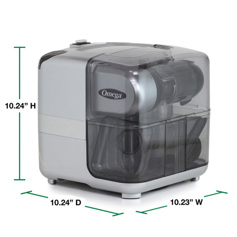 Omega Cold Press 365 Masticating Slow Juicer with On-Board Storage, in Silver