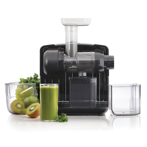 Omega Cold Press 365 Masticating Slow Juicer with On-Board Storage, in Matte Black