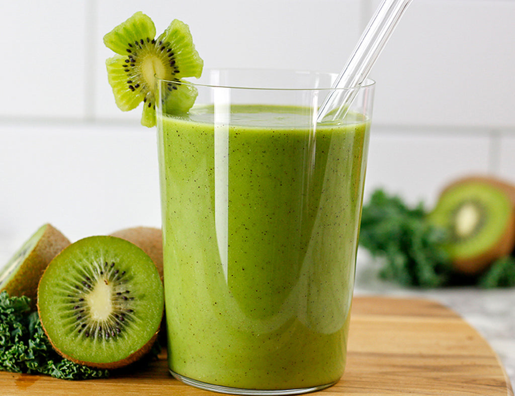 Green and Gold Smoothie, Kale & Kiwi Smoothie Recipe, Smoothie Blender