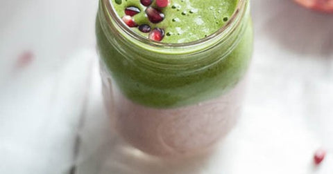 Strawberry Pomegranate Green Smoothie