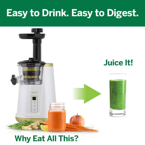 Omega Vertical Cold Press Compact Masticating Juicer (JC3000)