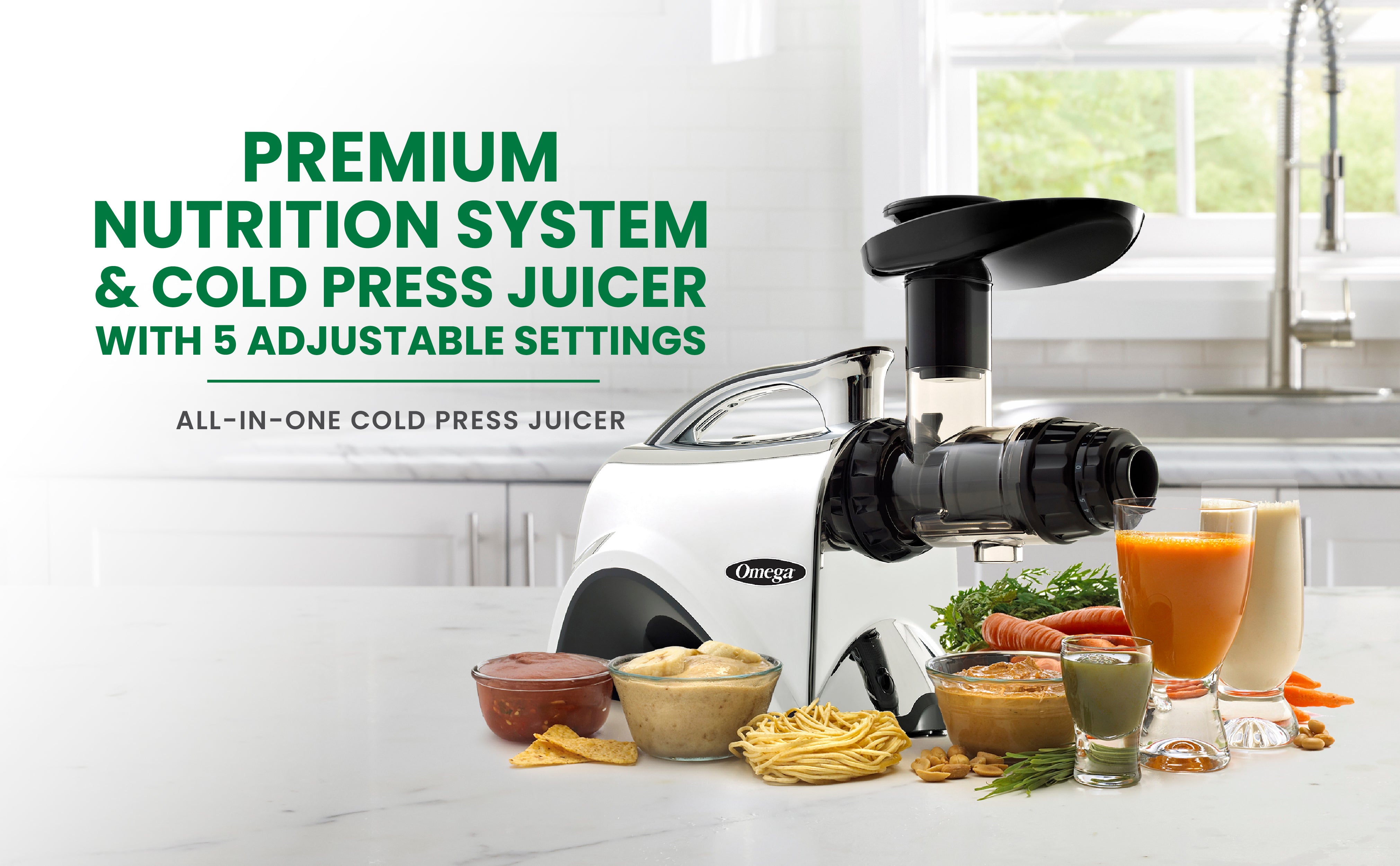 Omega ジューサー NC900C オメガジューサー Omega Cold Press Premium Masticating Juicer with Nutrition
