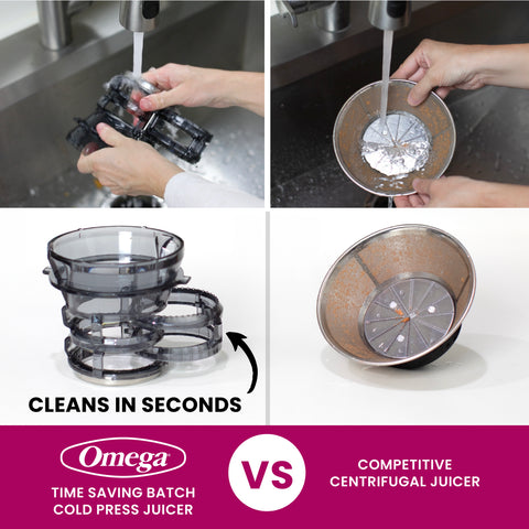 Omega Time Saving Cold Press Batch Juicer (OMJCSMVB)