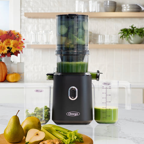 Omega Time Saving Cold Press Batch Juicer (OMJCSMVBBK13)