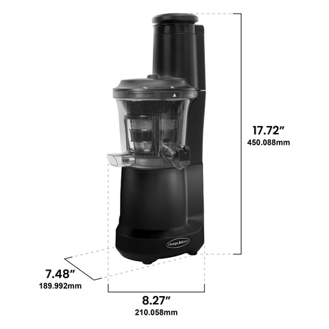 Omega Vertical Wide Mouth Cold Press Juicer (OMJCSMVSFBK13G)
