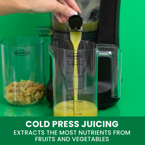 Omega Vertical Wide Mouth Cold Press Juicer (OMJCSMVSFBK13G)