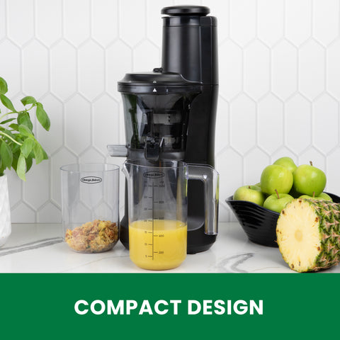 Omega Vertical Wide Mouth Cold Press Juicer (OMJCSMVSFBK13G)