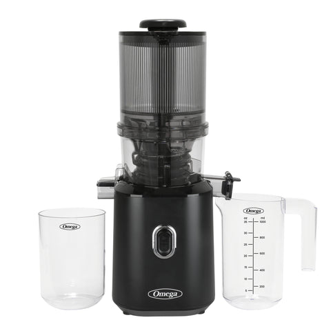 Omega Time Saving Cold Press Batch Juicer, in Black