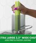 Omega High Speed Juicer with Extra Large Chute, in Silver