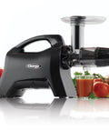 Omega Cold Press Masticating Horizontal Juicer with 3-Stage Augur, in Matte Black