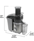 Omega High Speed Juicer with Extra Large Chute, in Silver