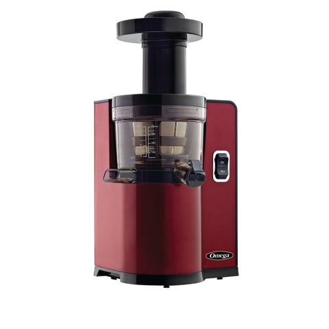 Omega Cold Press Masticating Vertical Low-Speed Juicer, in Red