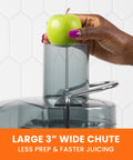 Omega High Speed Juicer with Large Chute, in Black