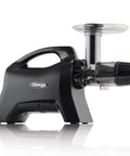 Omega Cold Press Masticating Horizontal Juicer with 3-Stage Augur, in Matte Black