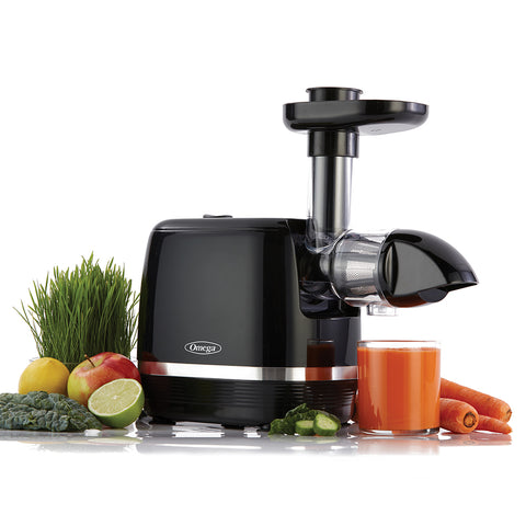 H3000R Omega Cold Press 365 Horizontal Compact Masticating Juicer, 3 Stage Auger, 150 Watts, Black