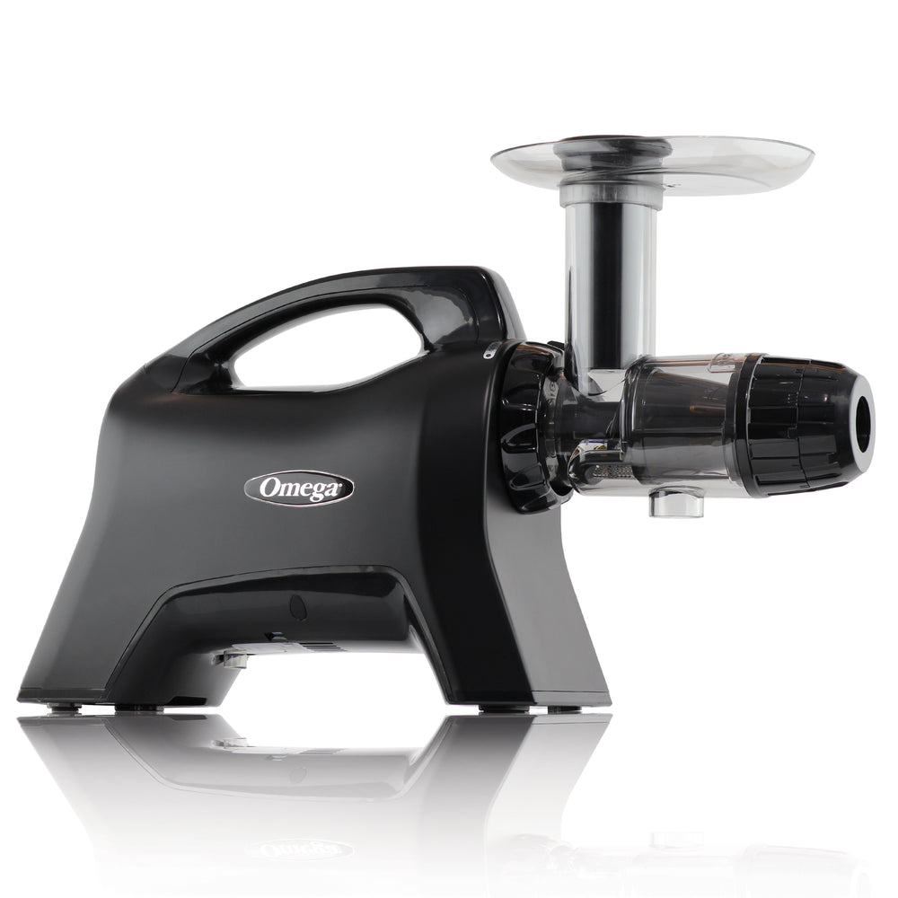 NC1000MB13 Omega Cold Press Masticating Horizontal Juicer with 3-Stage Augur, in Matte Black